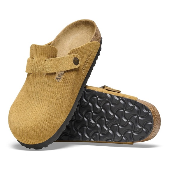 Birkenstock Boston Suede Embossed Corduroy Cork Brown Size 44 - Picture 1 of 8